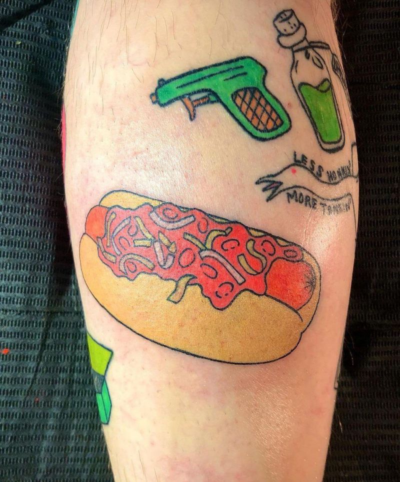 30 Cute Hot Dog Tattoos You Must Love