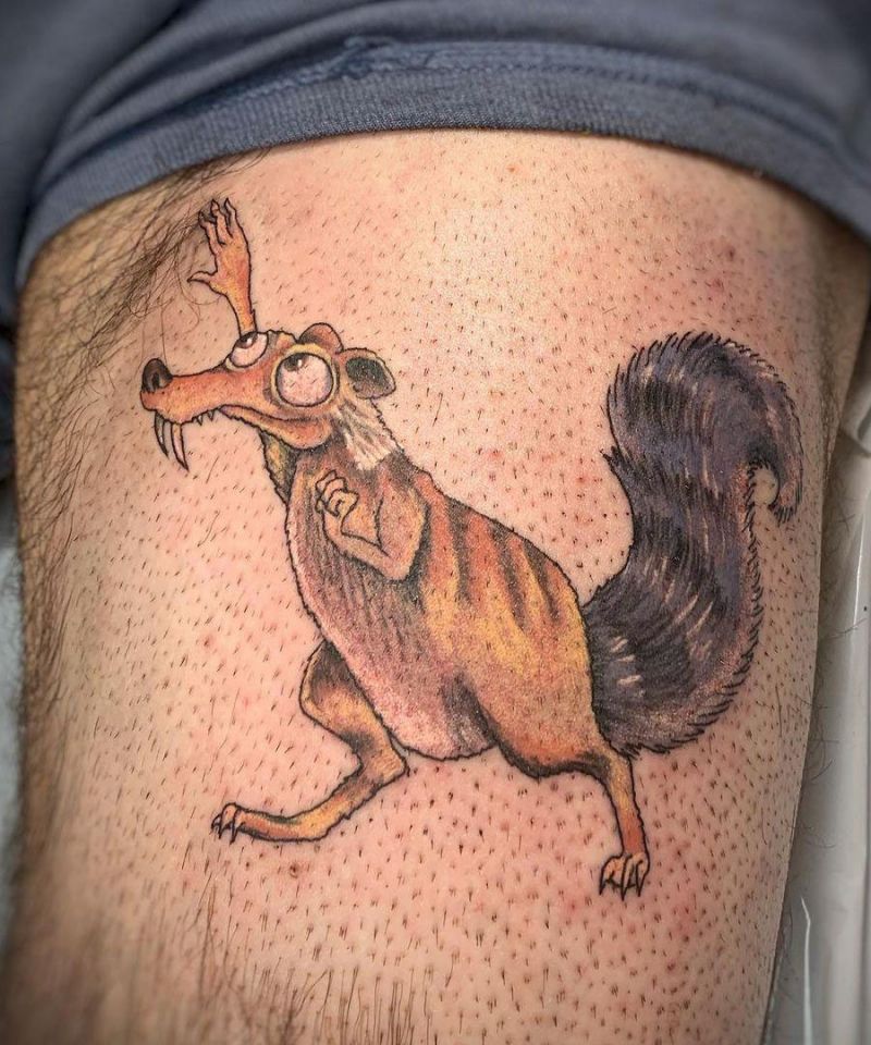 30 Funny Scrat Tattoos You Must Love