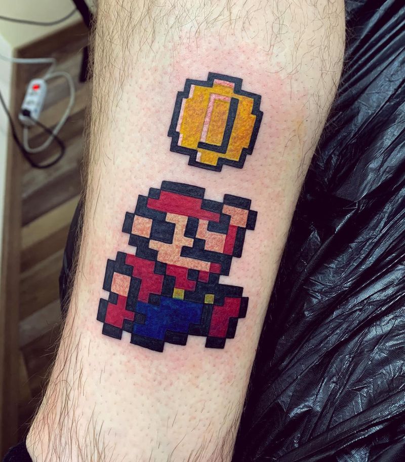 30 Unique Super Mario Tattoos You Will Love