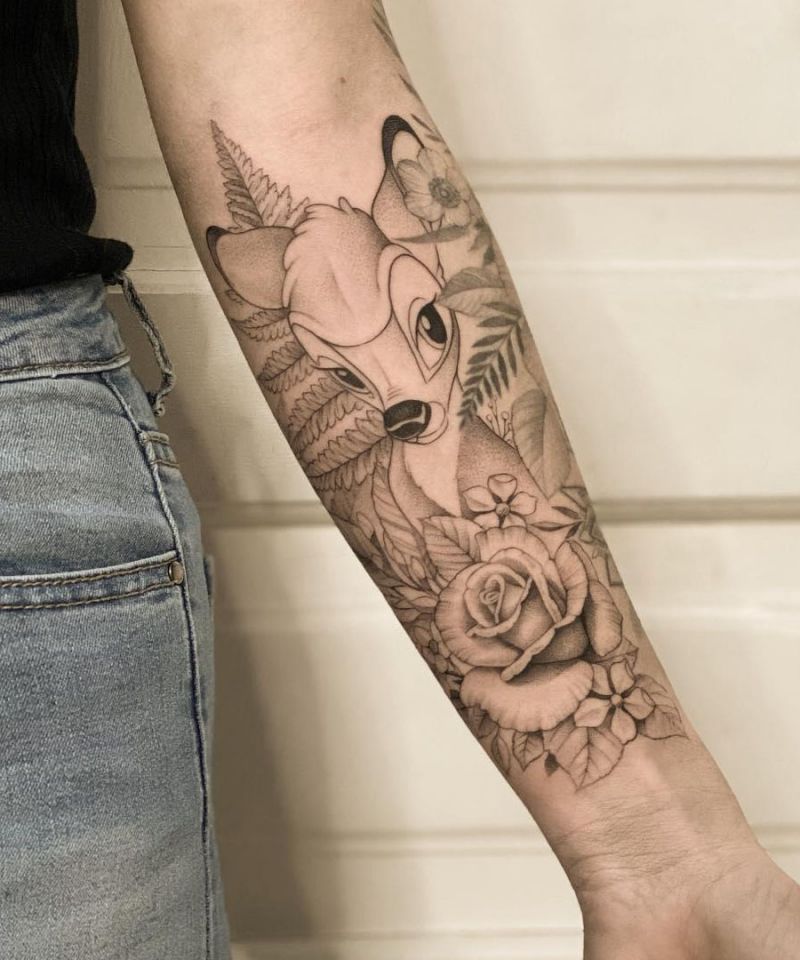 30 Cute Bambi Tattoos You Can Copy