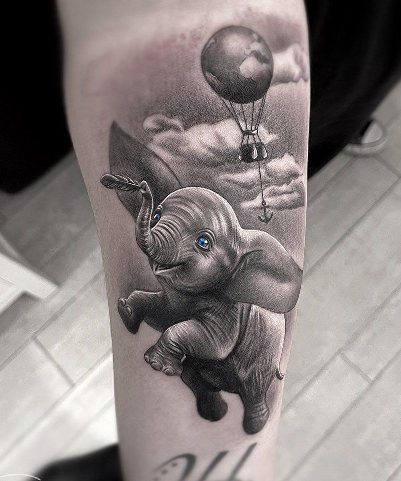 30 Cute Dumbo Tattoos for Your Inspiration