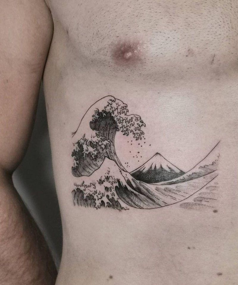 30 Pretty Great Wave Tattoos Improve Your Temperament