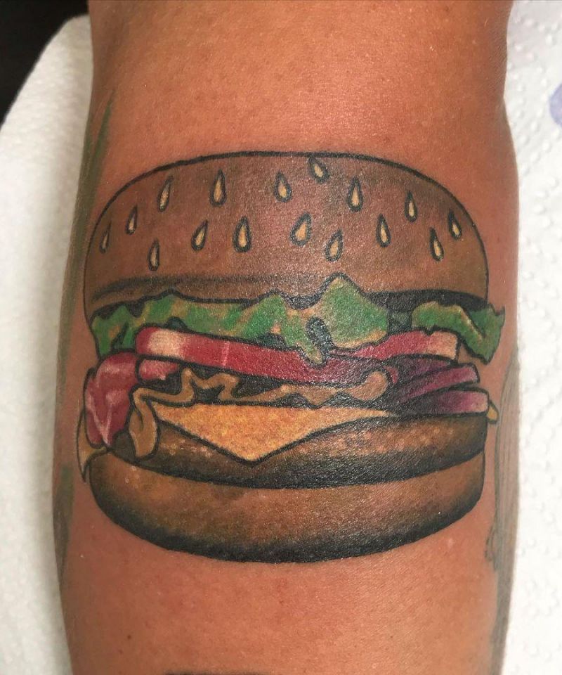 30 Unique Hamburger Tattoos to Inspire You