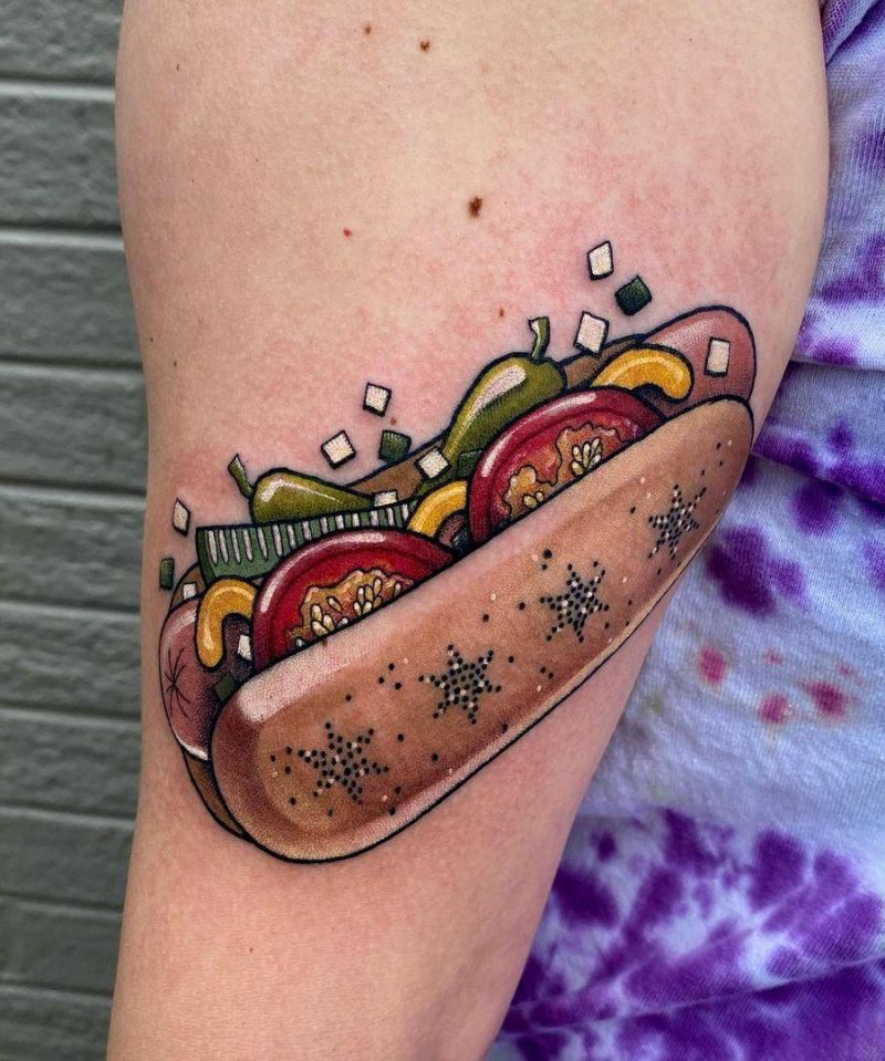 30 Cute Hot Dog Tattoos You Must Love