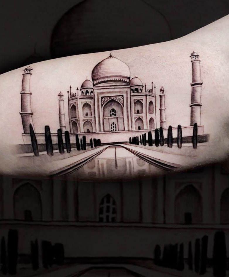 30 Exciting Taj Mahal Tattoos Give You Inspiration