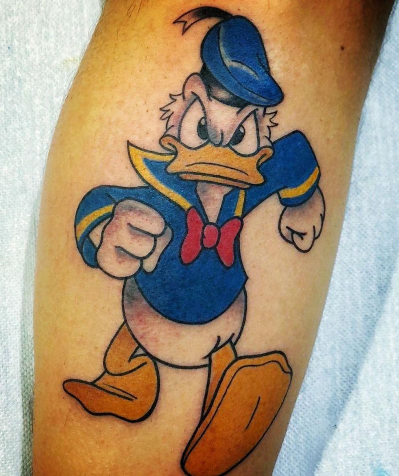 30 Cute Donald Duck Tattoos for Your Inspiration