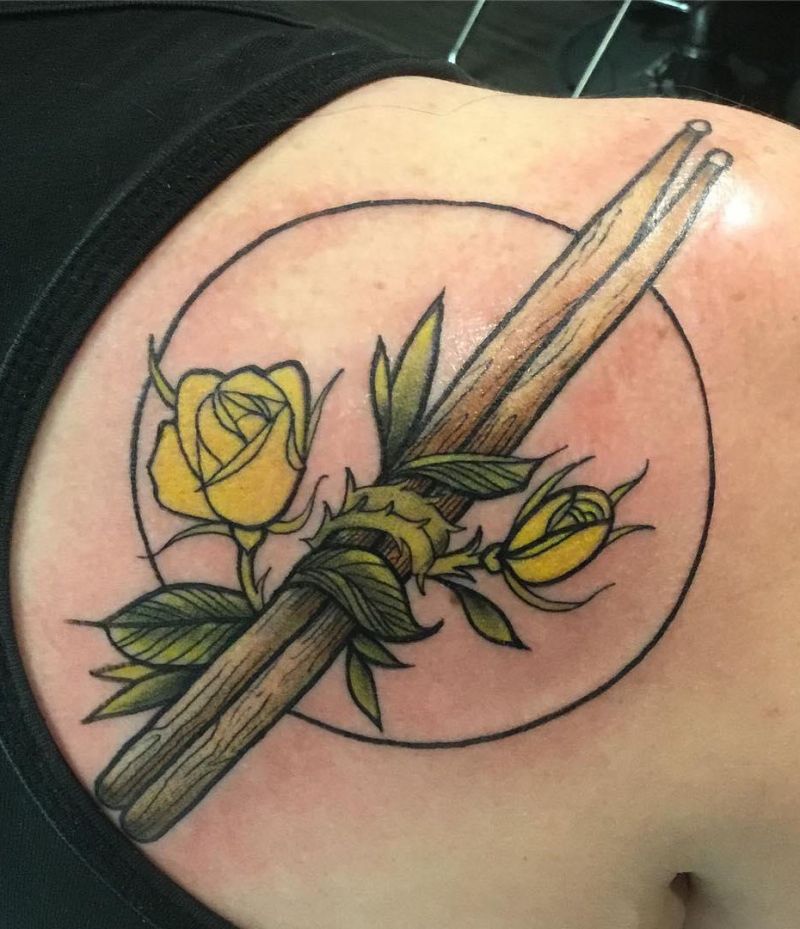 30 Unique Drumstick Tattoos to Inspire You