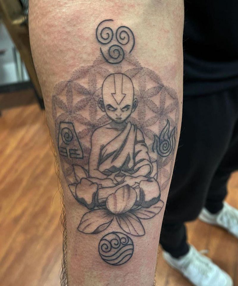 30 Unique Aang Tattoos to Inspire You