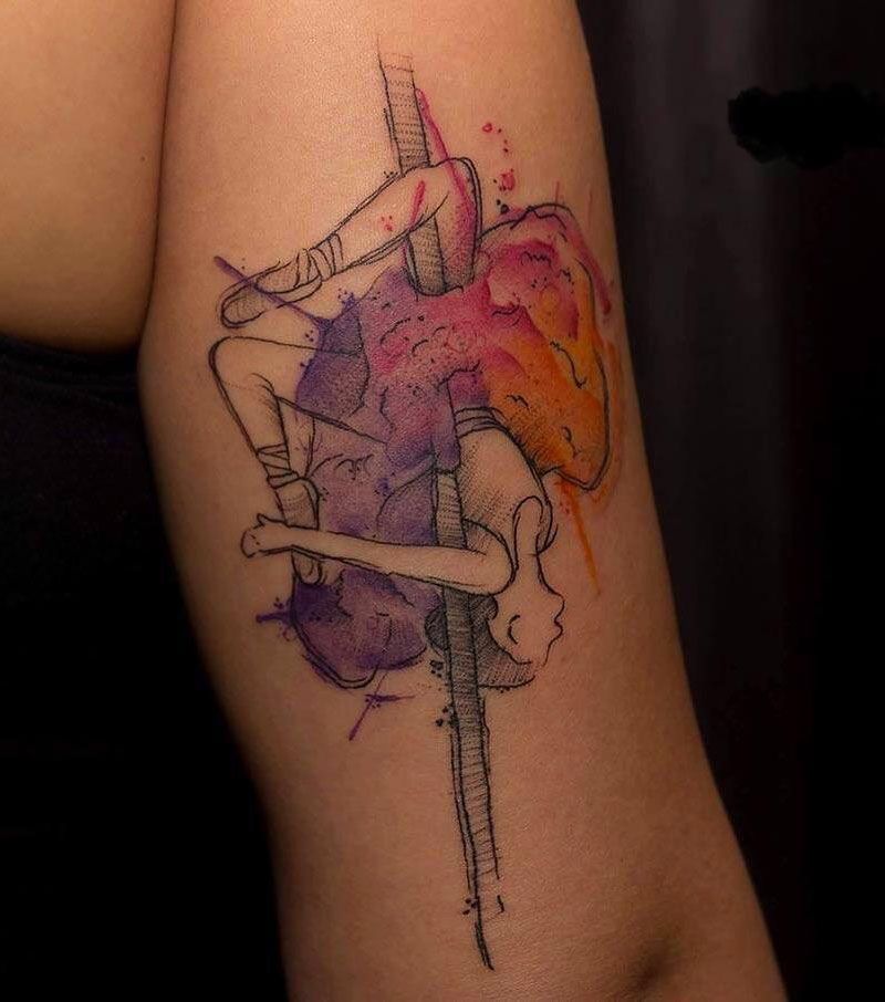 30 Pretty Pole Dance Tattoos Improve Your Temperament