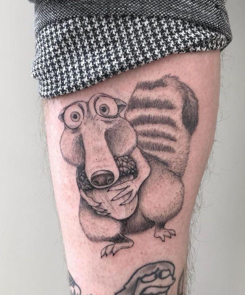 30 Funny Scrat Tattoos You Must Love