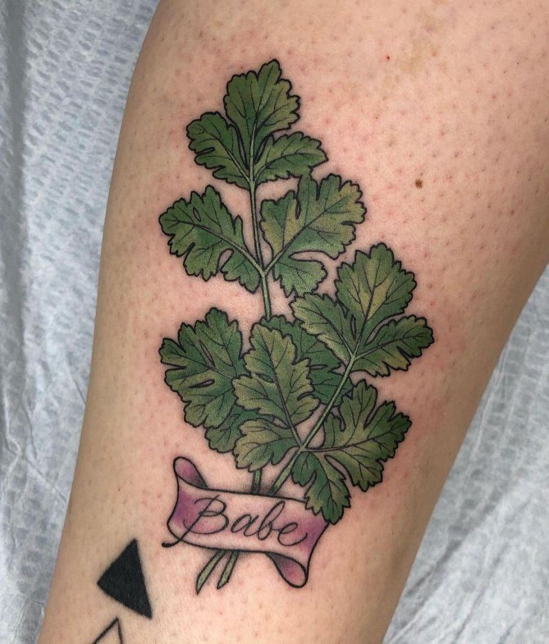 28 Unique Coriander Tattoos You Must Love