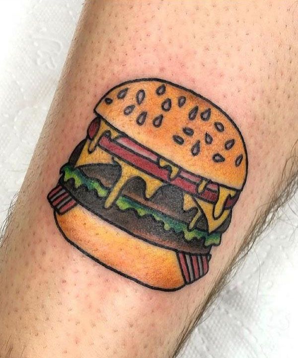 30 Unique Hamburger Tattoos to Inspire You