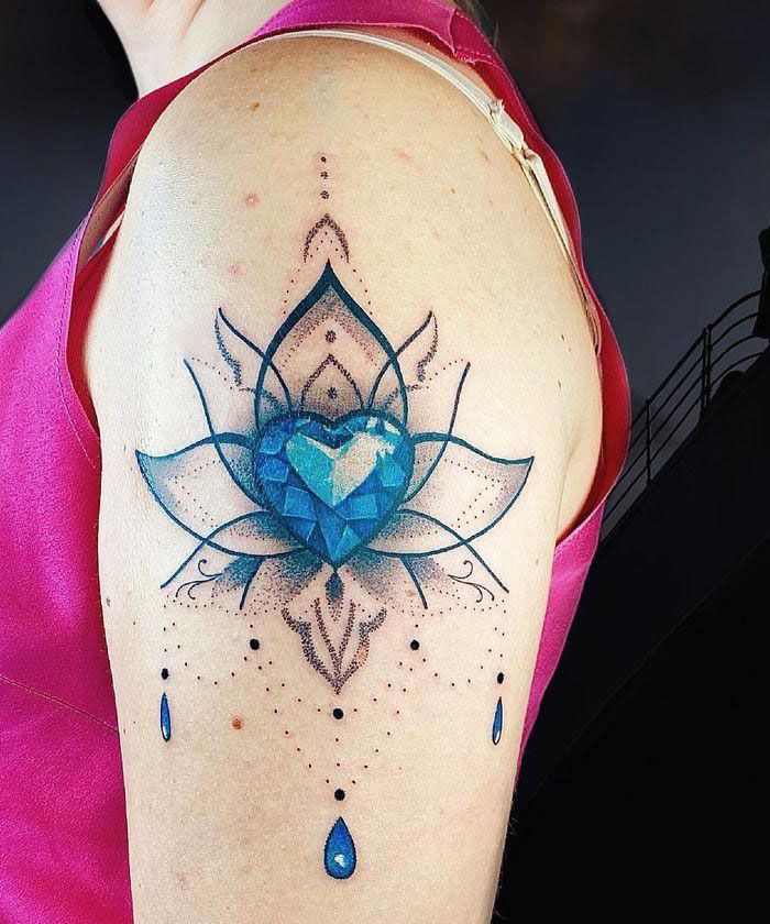 30 Pretty Heart of The Ocean Tattoos You Must Try