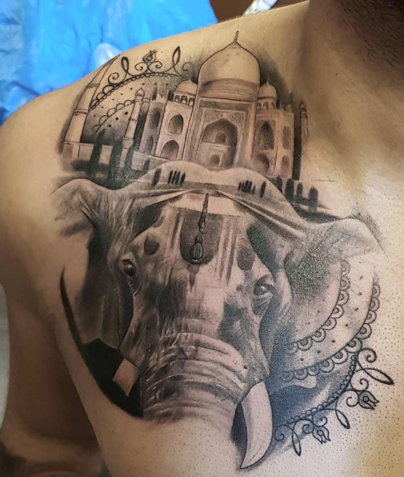 30 Exciting Taj Mahal Tattoos Give You Inspiration