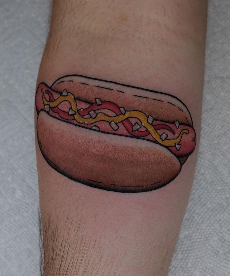 30 Cute Hot Dog Tattoos You Must Love