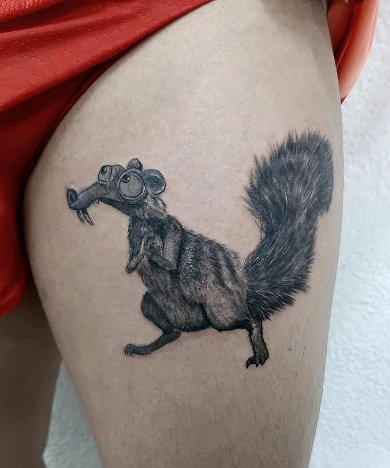 30 Funny Scrat Tattoos You Must Love