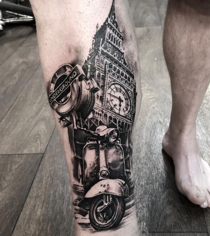 30 Unique Big Ben Tattoos Give You Inspiration