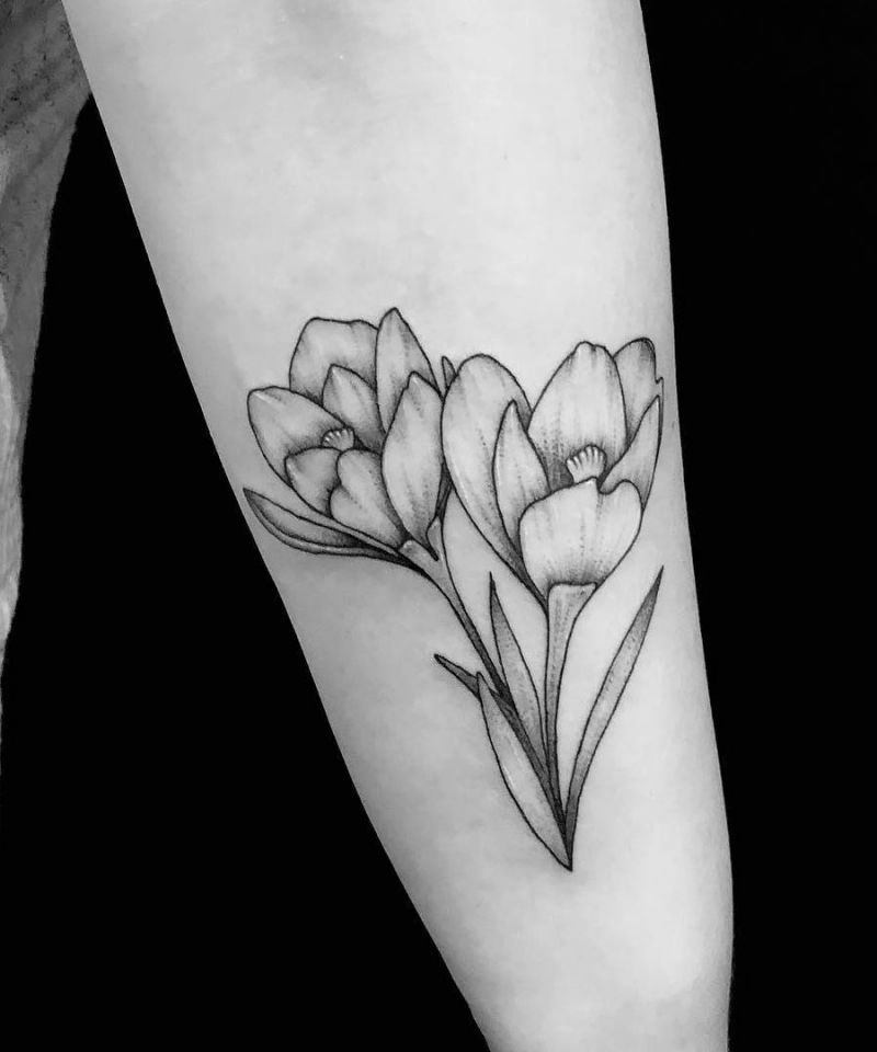 30 Pretty Crocus Tattoos You Must Love