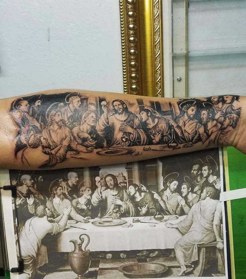 30 Unique Last Supper Tattoos You Can Copy