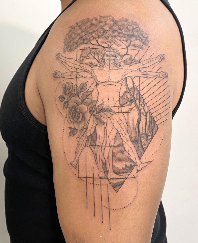 30 Great Leonardo Da Vinci Tattoos You Will Love