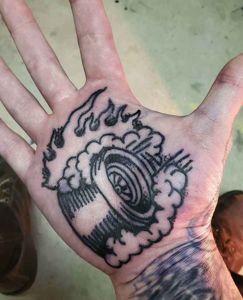 30 Unique Tire Tattoos You Must Love