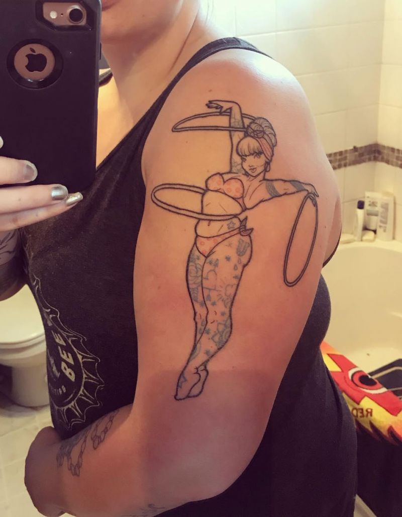 18 Unique Hula Hoop Tattoos You Will Love