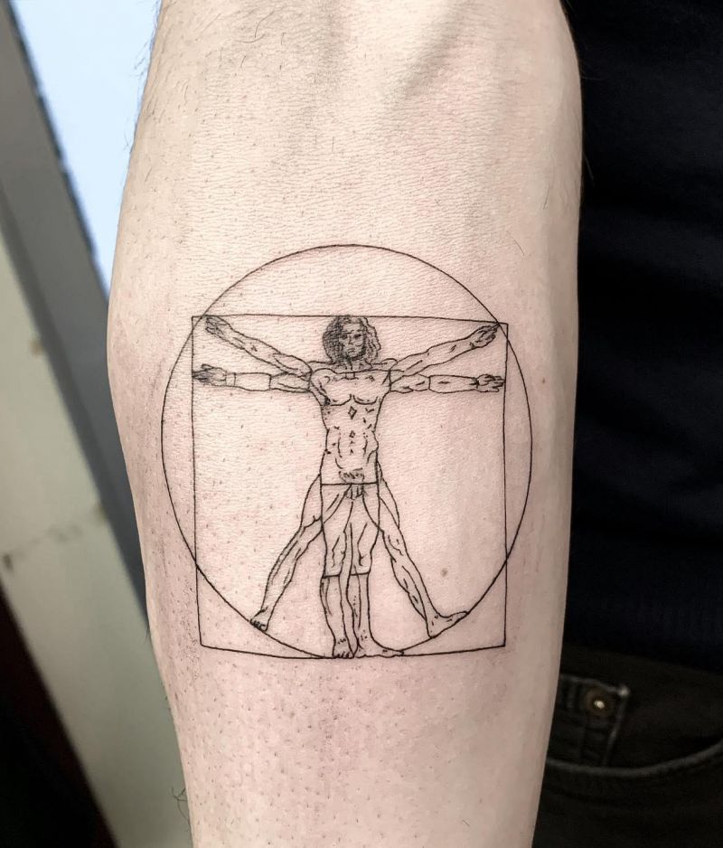 30 Great Leonardo Da Vinci Tattoos You Will Love