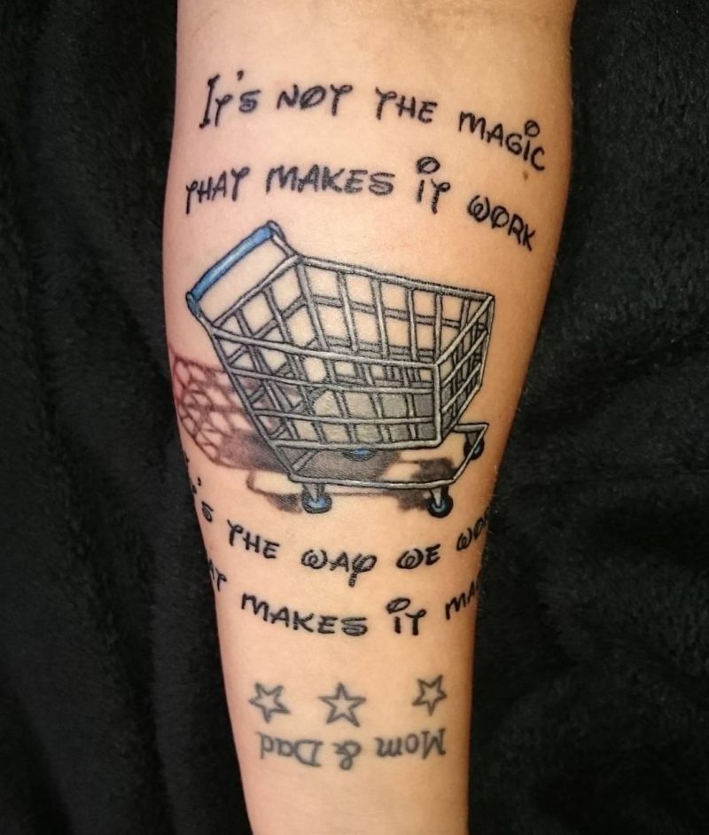 30 Unique Shopping Cart Tattoos You Can Copy