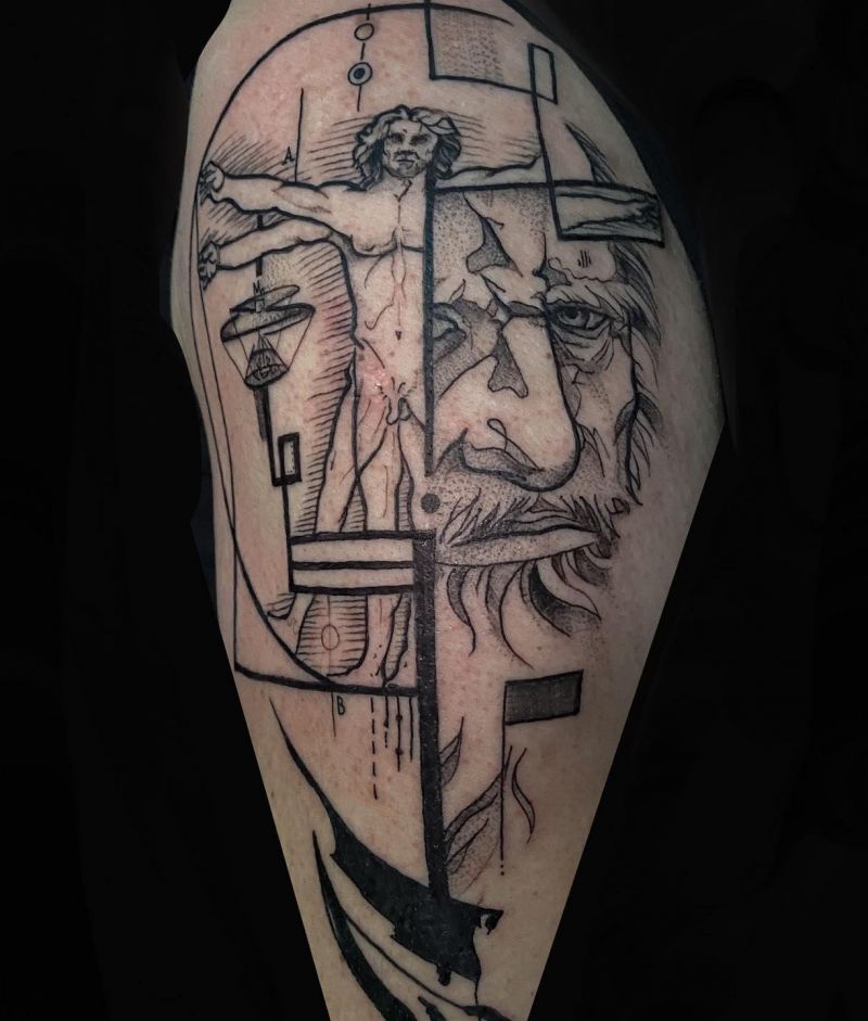 30 Great Leonardo Da Vinci Tattoos You Will Love