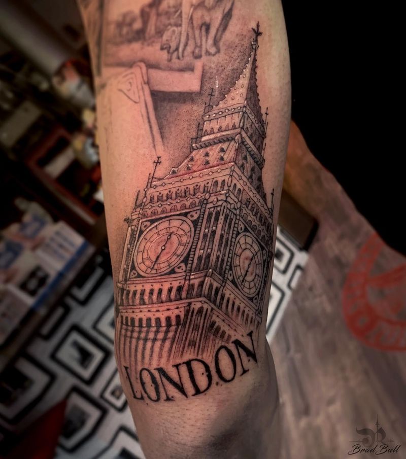 30 Unique Big Ben Tattoos Give You Inspiration