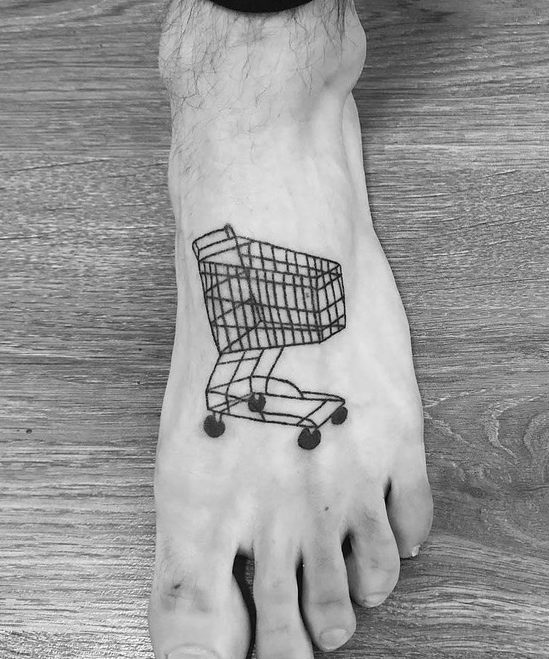 30 Unique Shopping Cart Tattoos You Can Copy