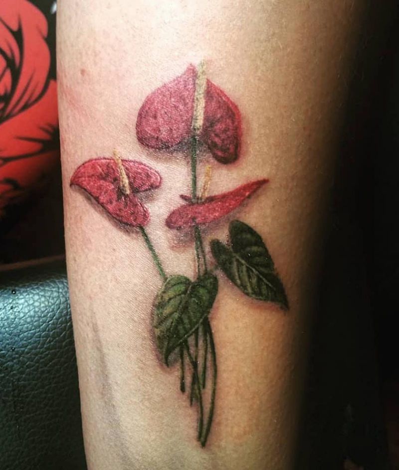 30 Pretty Anthurium Tattoos You Must Love