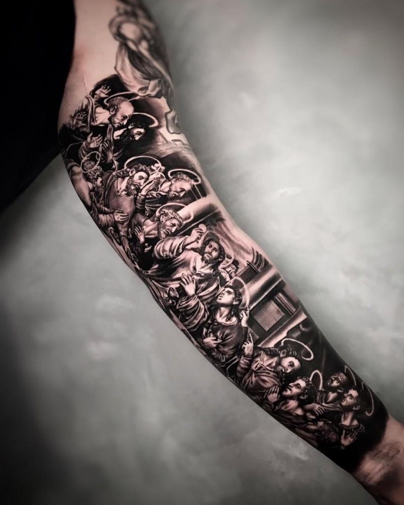 30 Unique Last Supper Tattoos You Can Copy