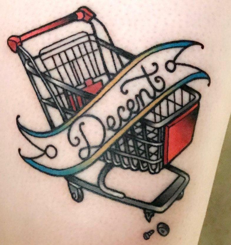 30 Unique Shopping Cart Tattoos You Can Copy