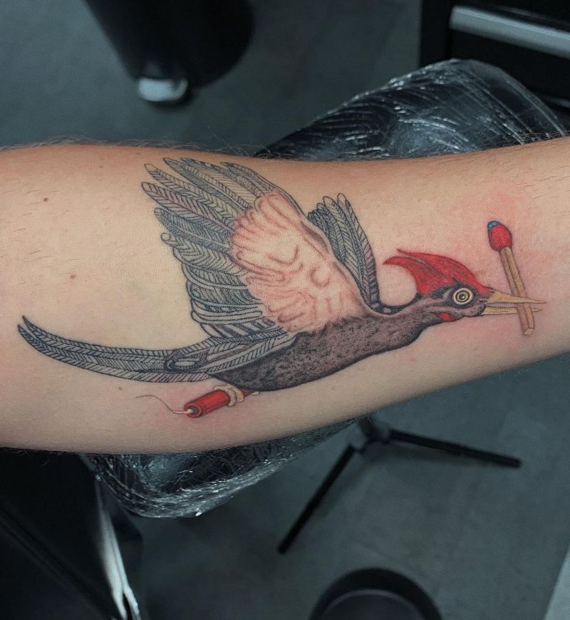 30 Pretty Woodpecker Tattoos You Must Love