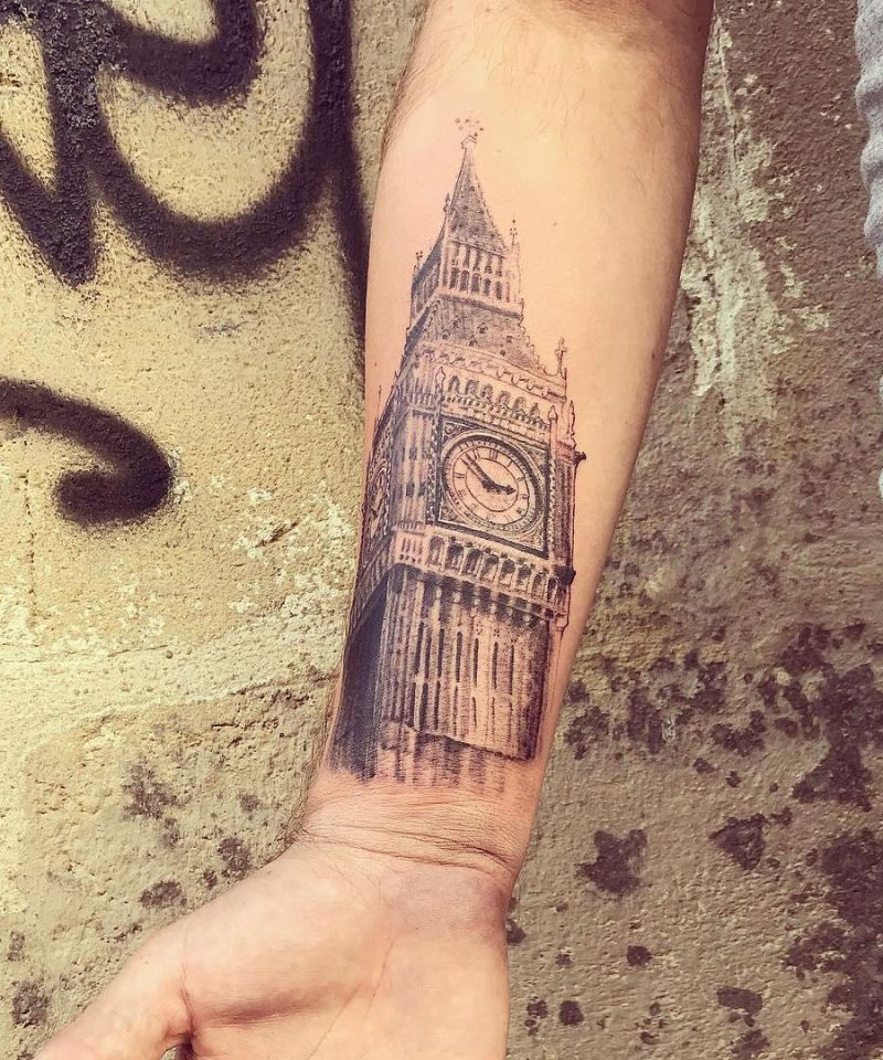 30 Unique Big Ben Tattoos Give You Inspiration