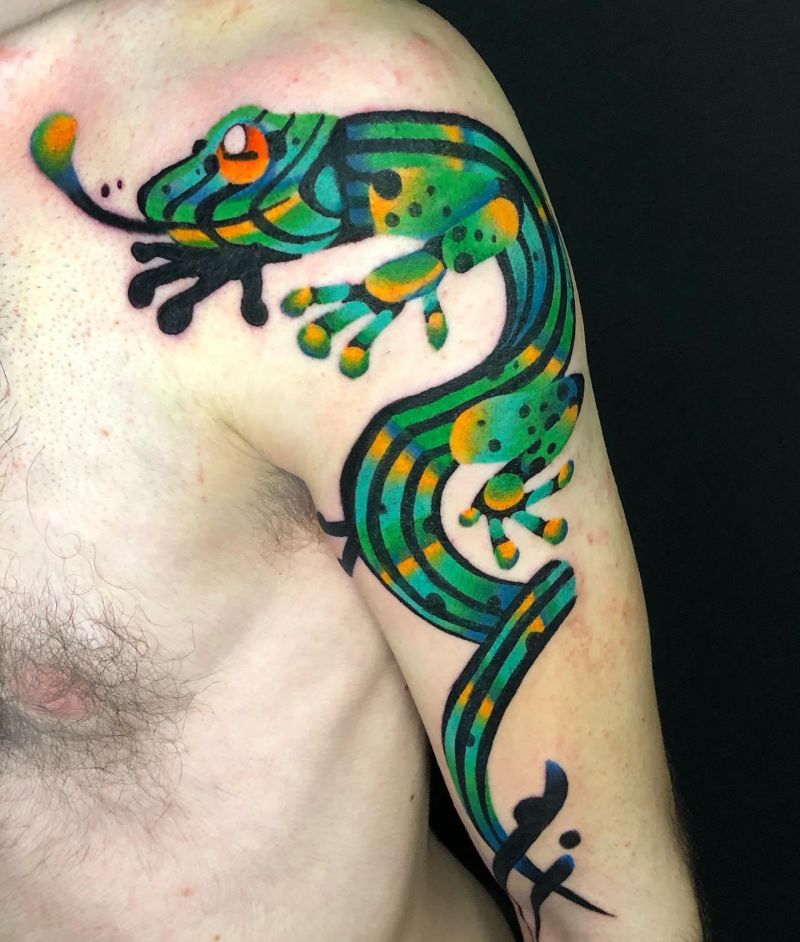 30 Exciting Gecko Tattoos You Must Love