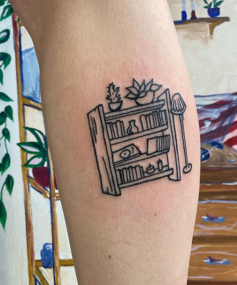 16 Unique Bookshelf Tattoos Give You Inspiration