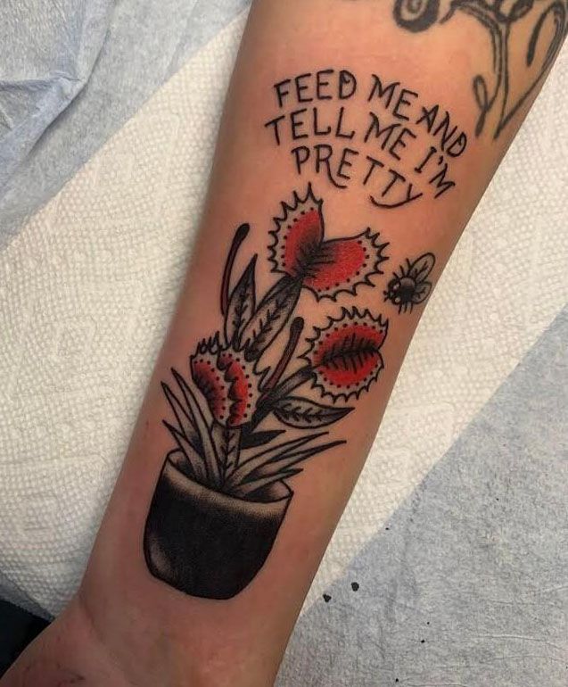 30 Unique Venus Flytrap Tattoos You Must Love