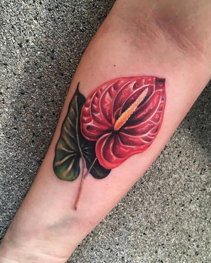 30 Pretty Anthurium Tattoos You Must Love