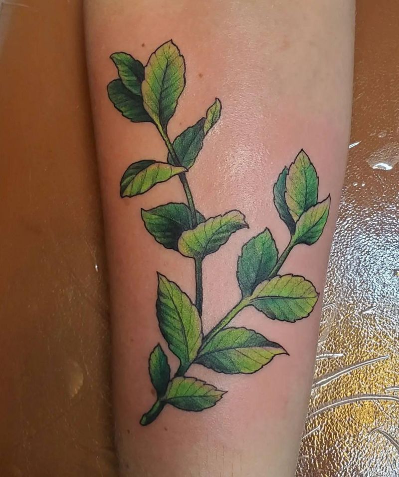 30 Pretty Mint Tattoos You Can Copy