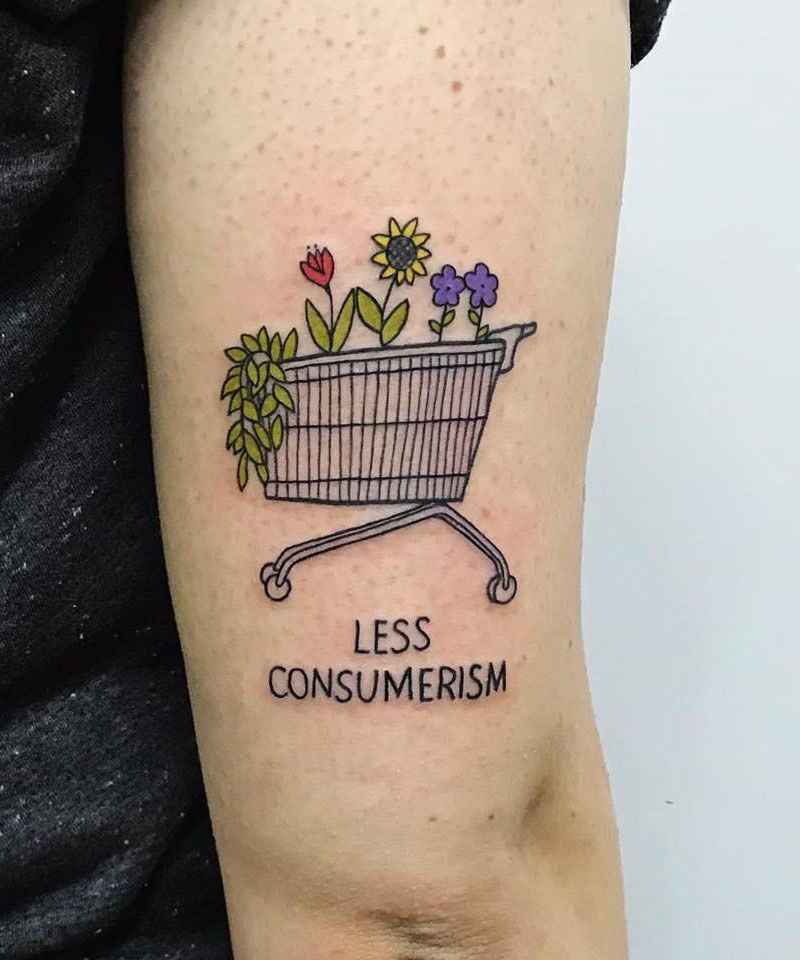 30 Unique Shopping Cart Tattoos You Can Copy