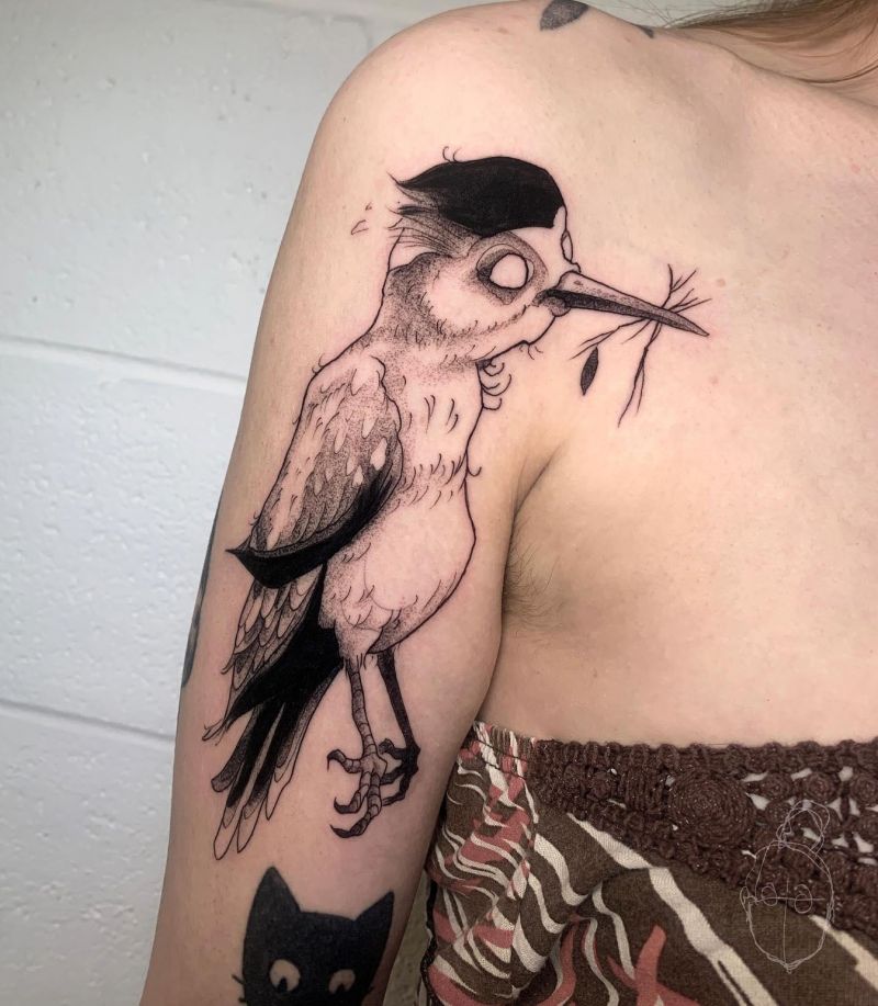 30 Pretty Woodpecker Tattoos You Must Love