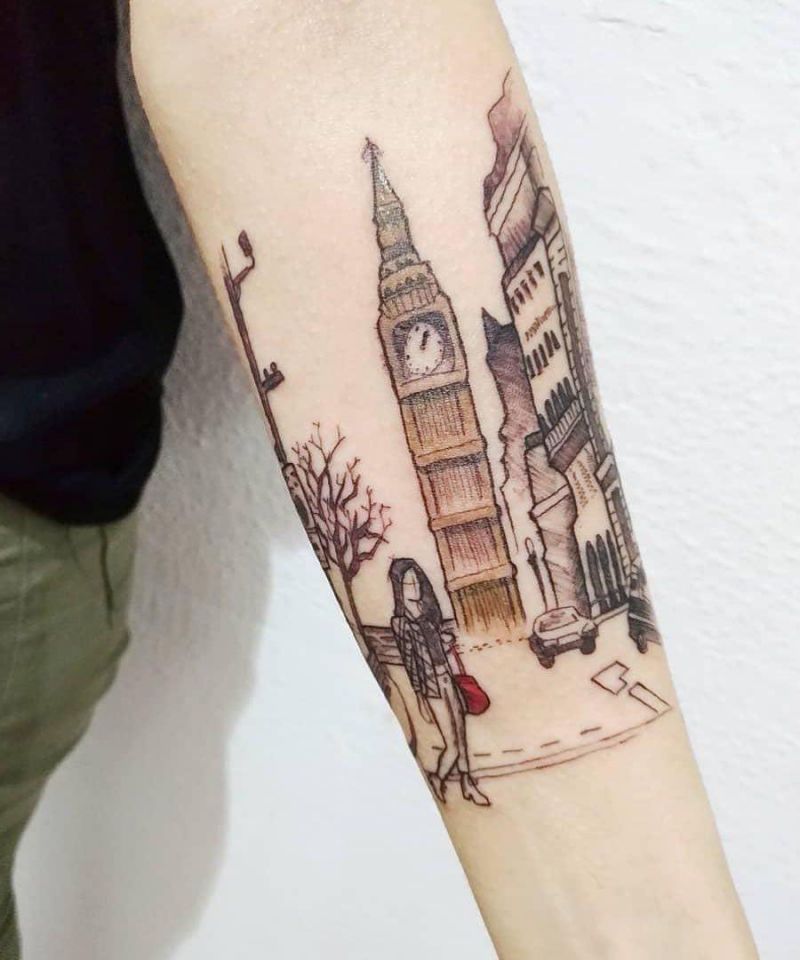 30 Unique Big Ben Tattoos Give You Inspiration