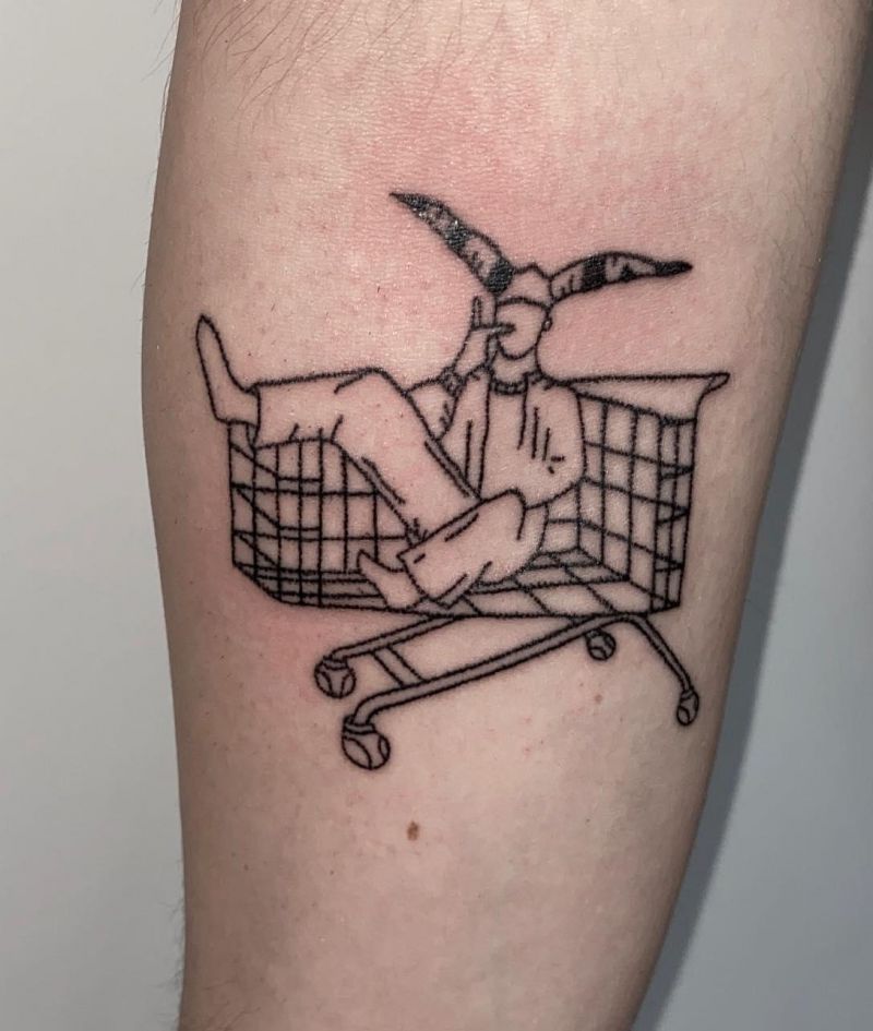 30 Unique Shopping Cart Tattoos You Can Copy