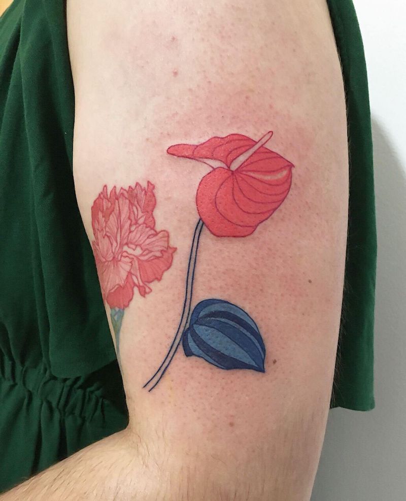 30 Pretty Anthurium Tattoos You Must Love