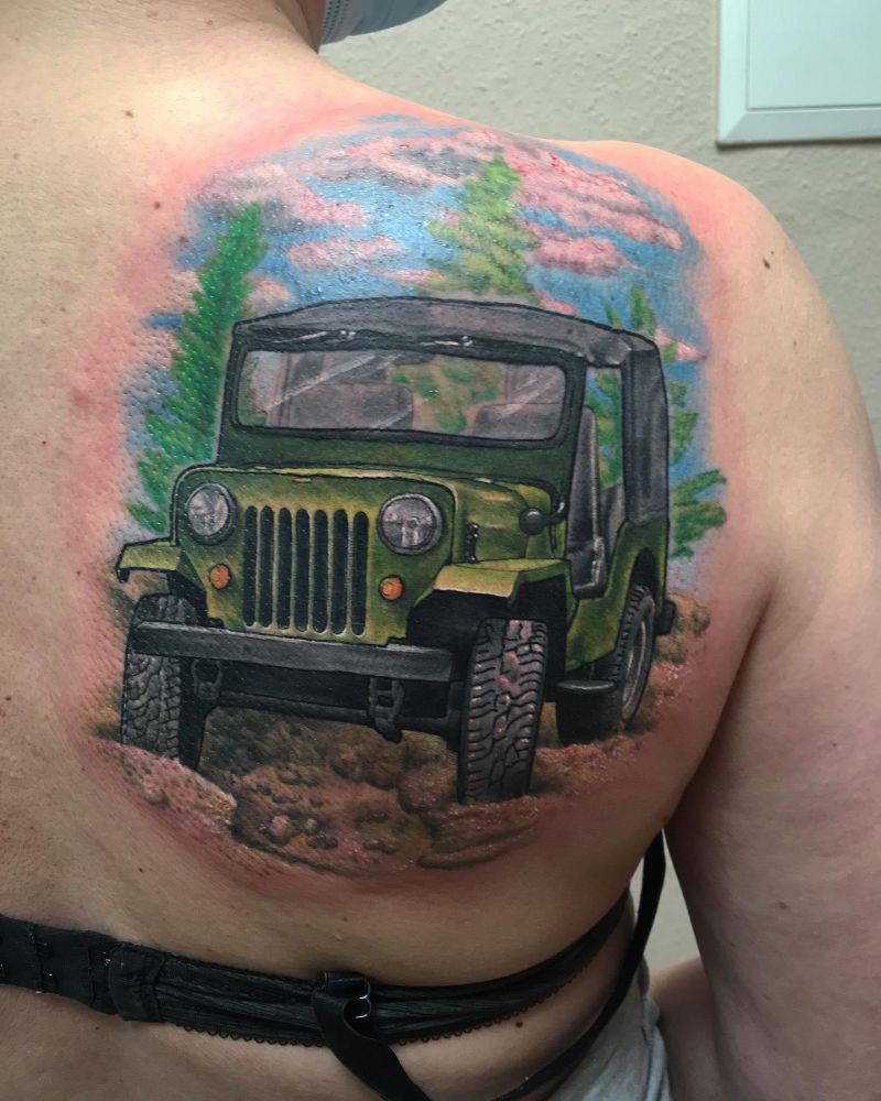 30 Unique Jeep Tattoos You Must Love