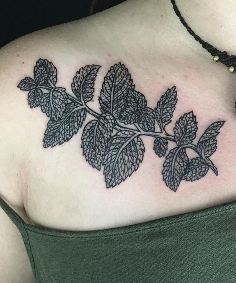 30 Pretty Mint Tattoos You Can Copy