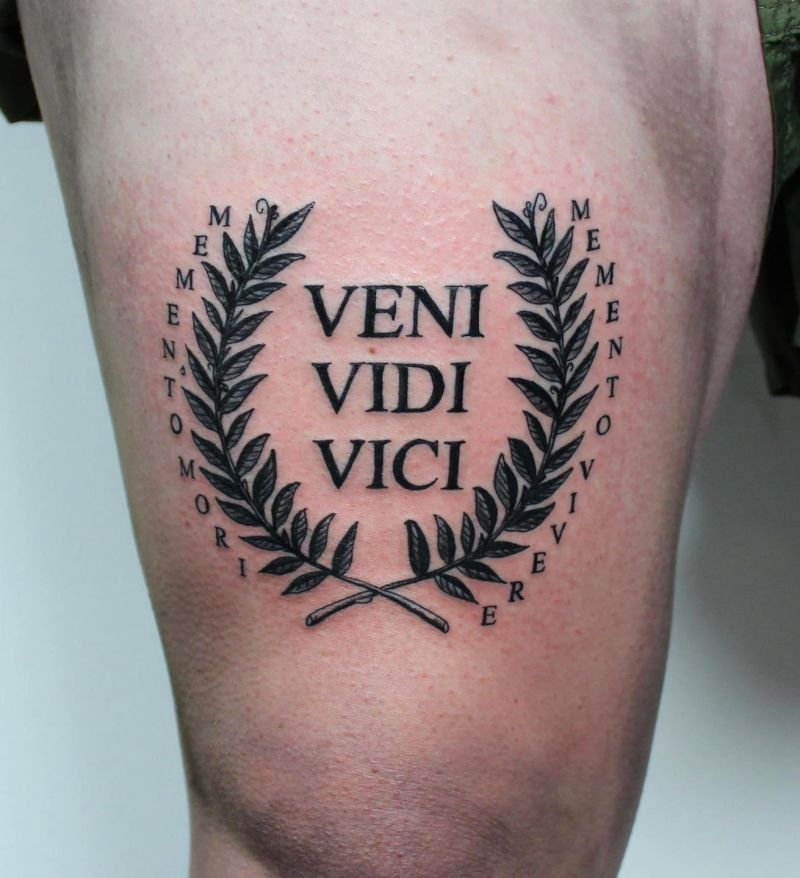 16 Veni Vidi Vici Tattoos With Explained Meaning - TattoosWin