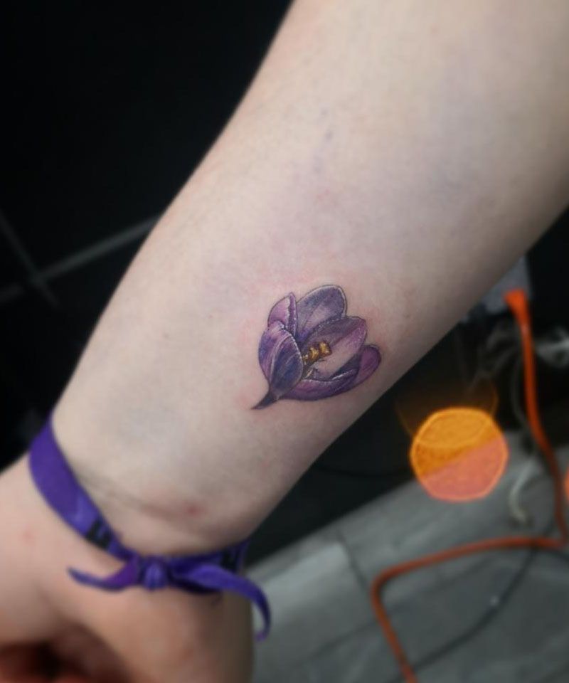 30 Pretty Crocus Tattoos You Must Love